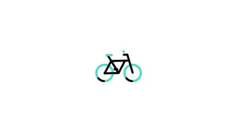 Animiertes Fahrradsymbol