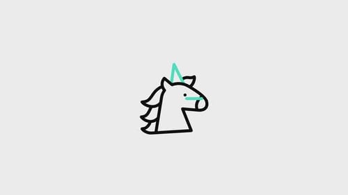Animiertes Einhorn-Symbol