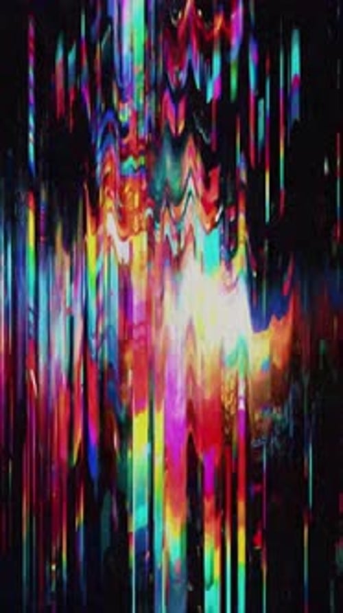 Distorted Video Signal with Static Noise and Flicker