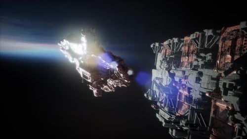 Flotte riesiger Raumschiffe, bekannt als Mutterschiffe, die Position über der Erde einnehmen