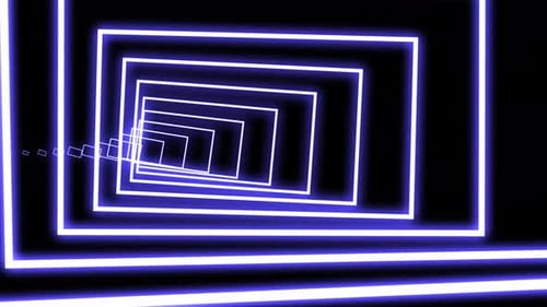 Neon Lights Tunnel Background Loop 3 4K