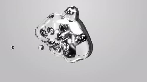 Abstract Liquid Metal Forms Merging and Separating