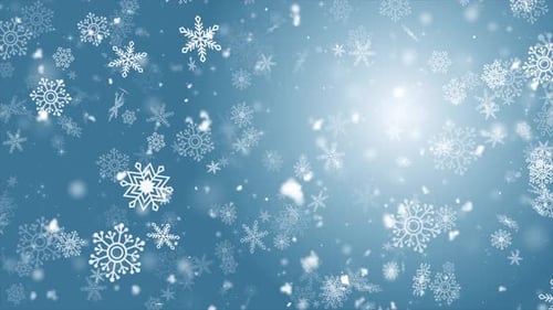 Christmas Snowflake Background Loop V3