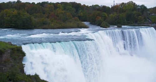 Beautiful Aerial Drone of Niagara Falls, Canada New York