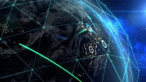 Le réseau mondial international est une connexion sur la planète Terre.