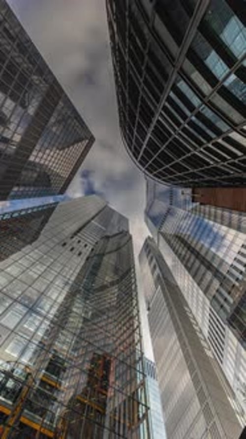 City of London Skyscraper Low Angle Vertical