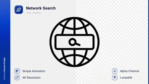 Animation Network Search Icon