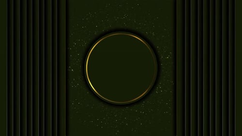 Luxury Green Background with Particles Loop Background