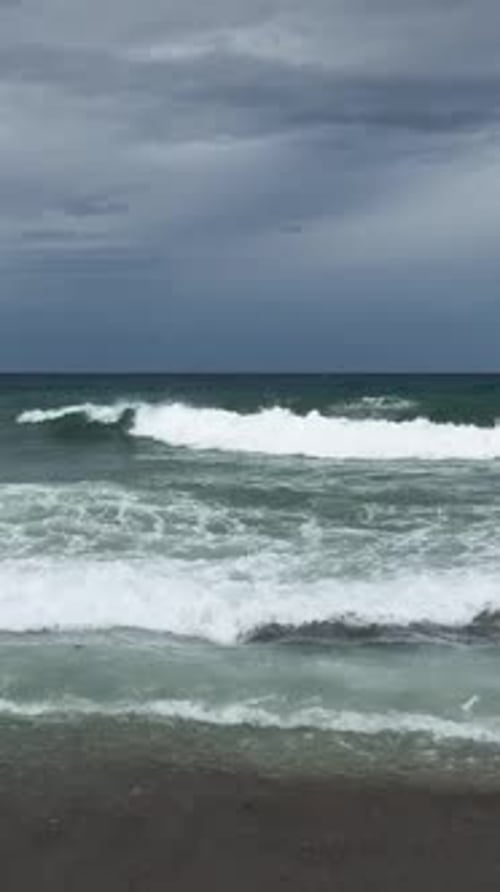 Vertical Video Storm of the Sea Aerial View