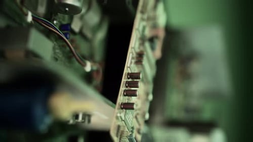 Close-Up Detail of Modern Electronic Circuit Board