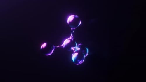 Loop molecule with dark neon light effect