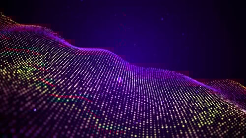 Abstract Digital Wave Particles Background Loop
