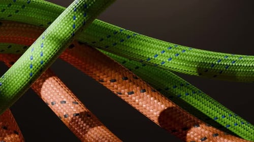 Intertwining 3D Ropes Abstract Motion Graphic Background