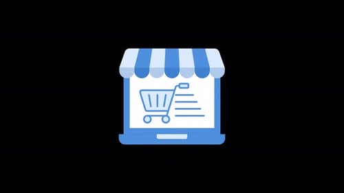 E-commerce Online Store Flat Design Animation