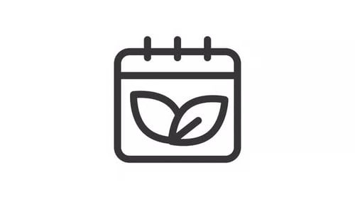 Eco calendar ui icon line animation