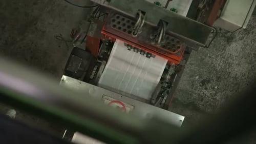 Ready Newspaper on Production Line in a Print Shop