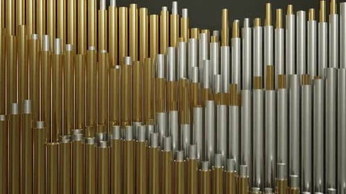 Gold and Silver Tubes Loop Background