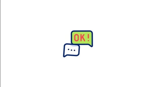 Animated Speech Bubbles with OK Message