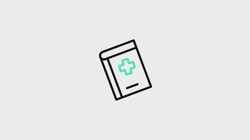 Animated Medical Book Icon for Healthcare Presentations