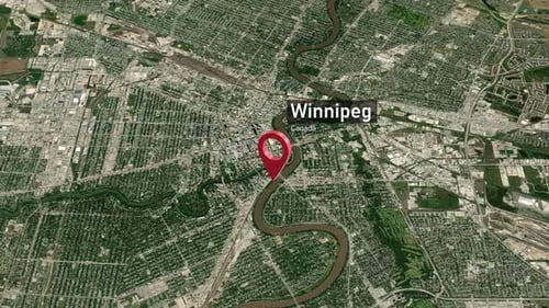 Winnipeg City Zoom (Canada) from Space to Earth