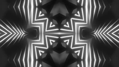 Dynamic light tunnel effect with pulsating neon glow