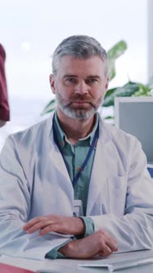 Portrait of a Doctor in the Hospital Office