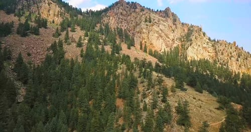 Aerial view of a mountain landscape. perfect natural landscapes for trekking and hiking or family