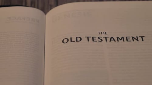 Close Up of the Old Testament in Bible
