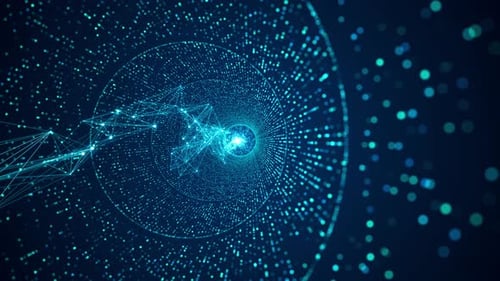 Abstract Motion Digital Tunnel Background.