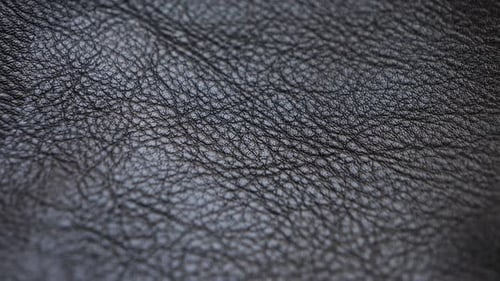 Detailed Close Up of Black Leather Texture