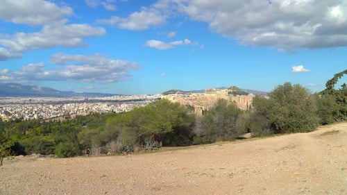 L'Acropole vue du sommet de la colline de Philopappos
