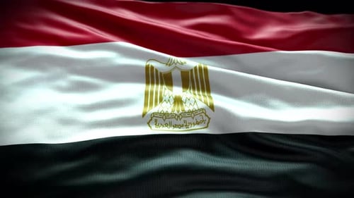 Realistic Waving Egyptian National Flag Animation