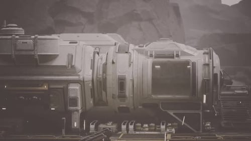 Advanced Space Station for Settlers on Alien Planet