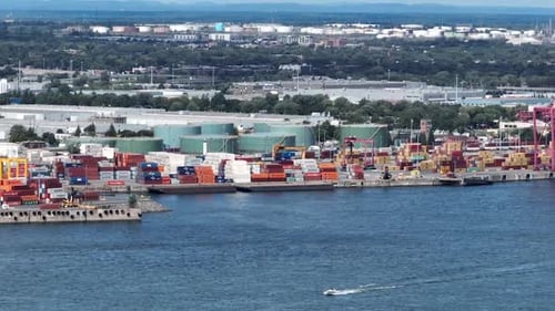 Industrial Montreal Shipping containers on docks_1