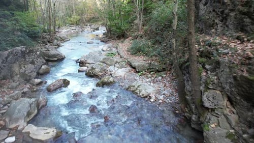 Aerial Flowing Creek