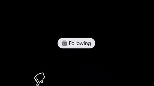 Social Media Follow Button Interface Animation