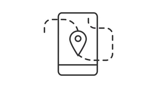 Location tracking line animation