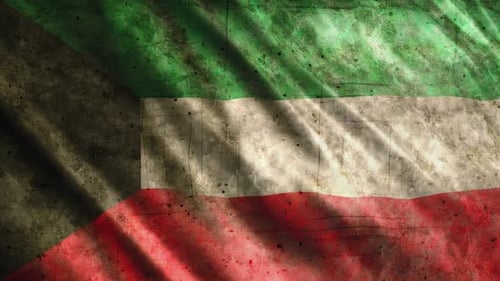 Grunge mit Flagge Kuwaits