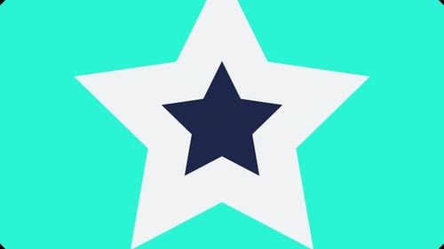 Minimalist Flat Design Star Pulsing Animation