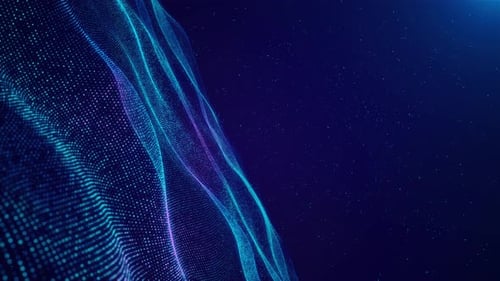 Abstract Digital Particle Wave Flowing Background