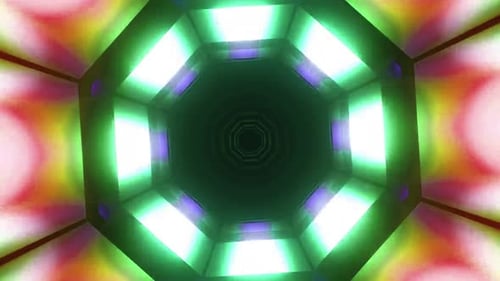 Green light pattern glows brightly
