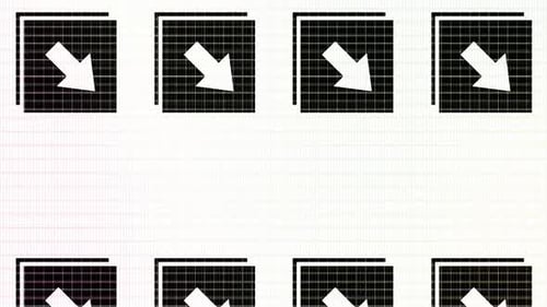 Animated Geometric Grid with Diagonal Arrow Icons