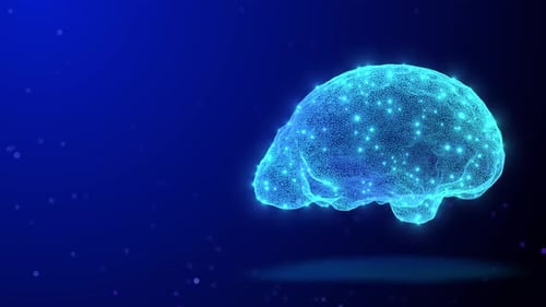 Konzept der modernen Technologie von Big Data und Deep Learning. Futuristische Innovationen im Bereich der Cybertechnologie.