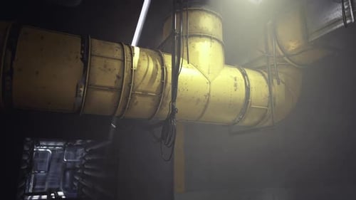 Animated 3D Industrial Pipes and Ventilation System Motion Background