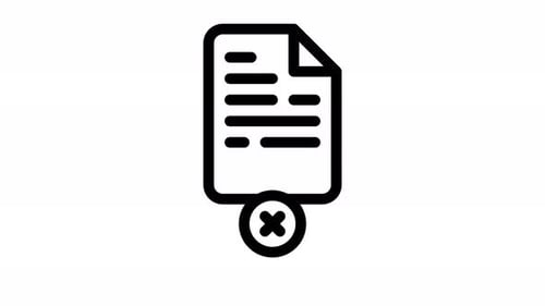 Animated Document File Error Icon