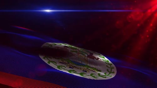Flagge für digitale Partikel in Belize