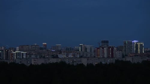 Transition of Time From Day to Night of Modern City Timelapse