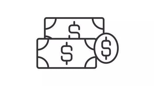 Animated Money Dollar Sign Icons Loop