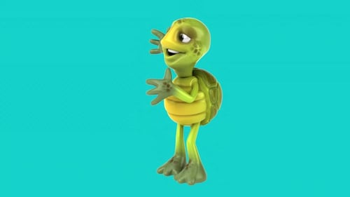 Fun 3D cartoon turtle (with alpha channel)