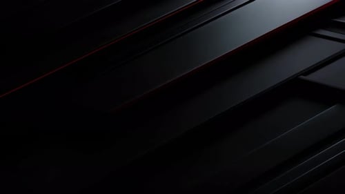 Dark Geometric Corporate Background Animation with Red Lines
